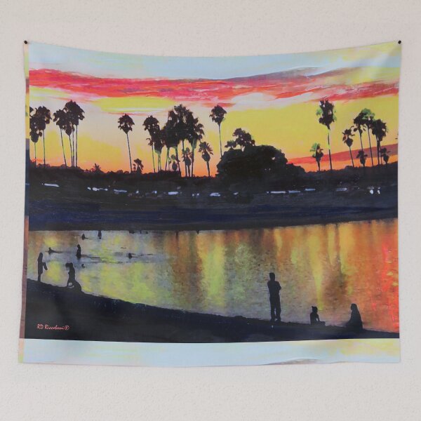 Item preview, Tropical Sunset on The Lagoon - San Diego California designed and sold by RDRiccoboni.