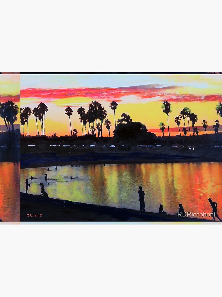 Tropical Sunset on The Lagoon - San Diego California by RDRiccoboni