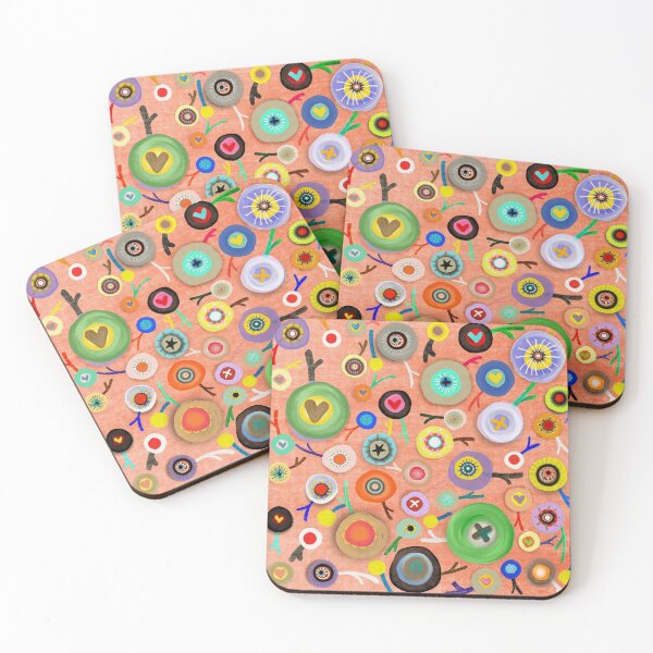 Item preview, Peach Circles abstract wearable art designed and sold by rupydetequila.
