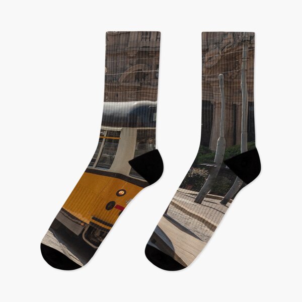 Item preview, A yellow tram passes through the streets of the city of Milan designed and sold by brambillasimone.