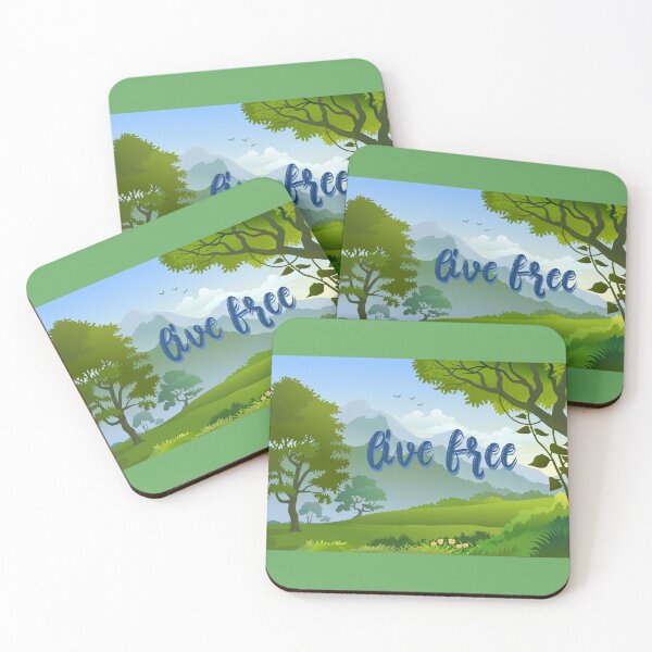 Item preview, "Live Free" Mountains and Trees designed and sold by BoldNFresh.