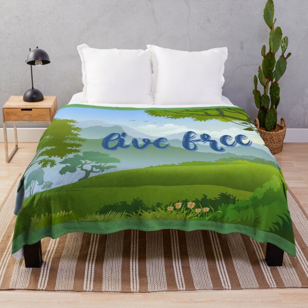 Item preview, "Live Free" Mountains and Trees designed and sold by BoldNFresh.
