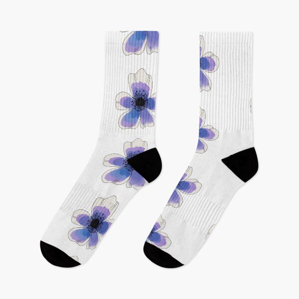 Item preview, Anemone Purple and White Flower  designed and sold by laladoodles.