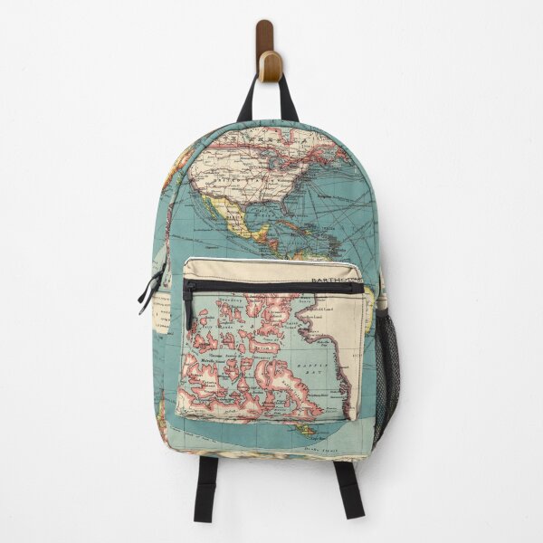 Item preview, Vintage Old Historical Detailed Blue World Map Boho designed and sold by easteuromaps.