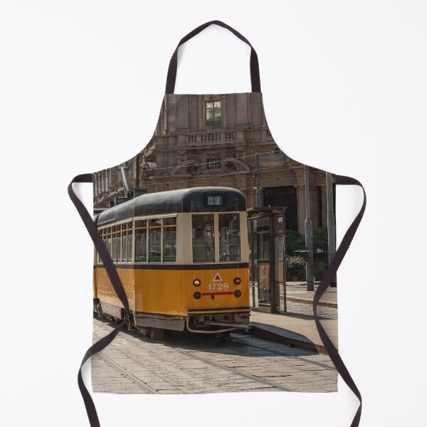Item preview, A yellow tram passes through the streets of the city of Milan designed and sold by brambillasimone.