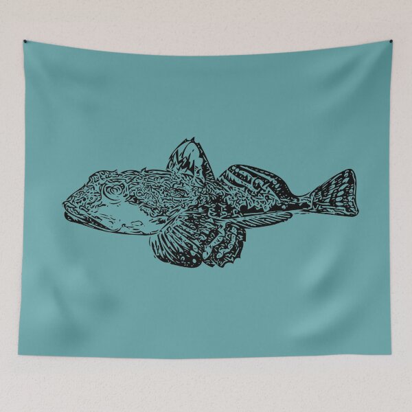 Item preview,   Black Longhorn Sculpin Print  designed and sold by designsasstultd.