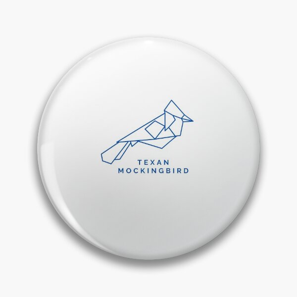 Item preview, Geometric Texan Mockingbird Minimalistic in Blue designed and sold by Shujii.