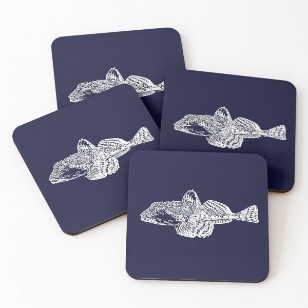 Item preview, White Longhorn Sculpin Print  designed and sold by designsasstultd.