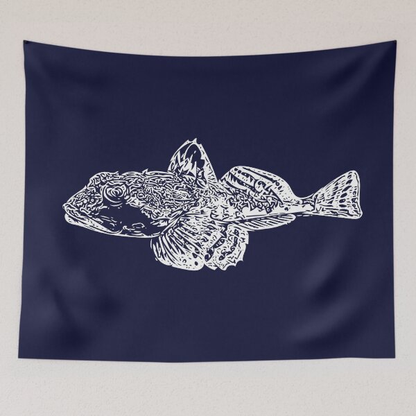 Item preview, White Longhorn Sculpin Print  designed and sold by designsasstultd.