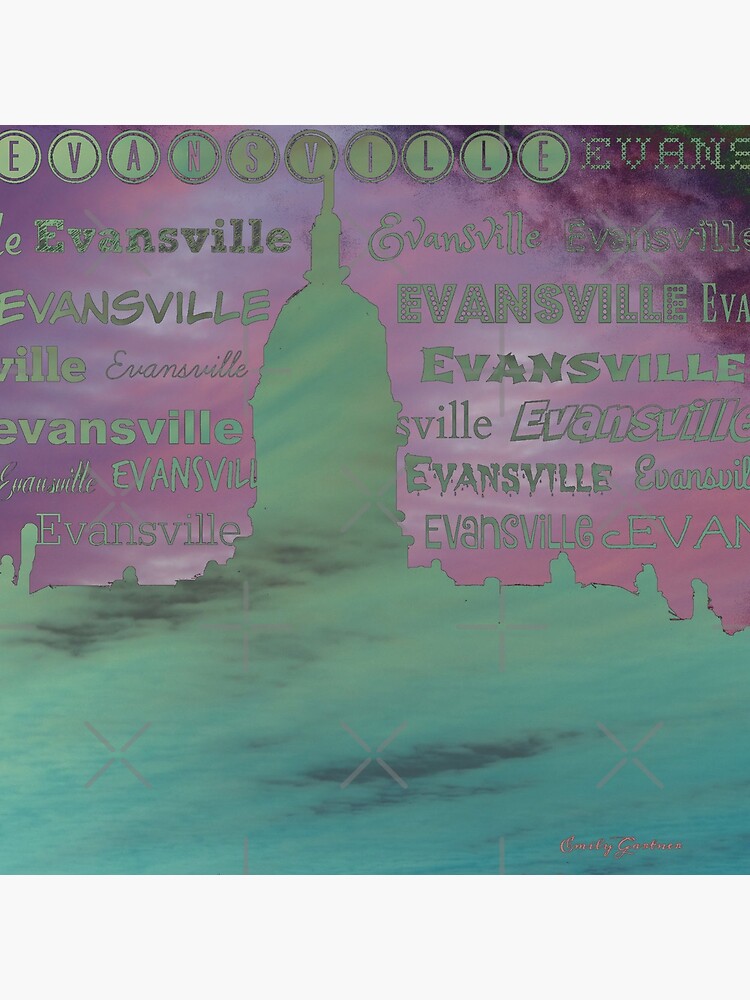 Evansville IN-Downtown Skyline-Old Courthouse by Matlgirl