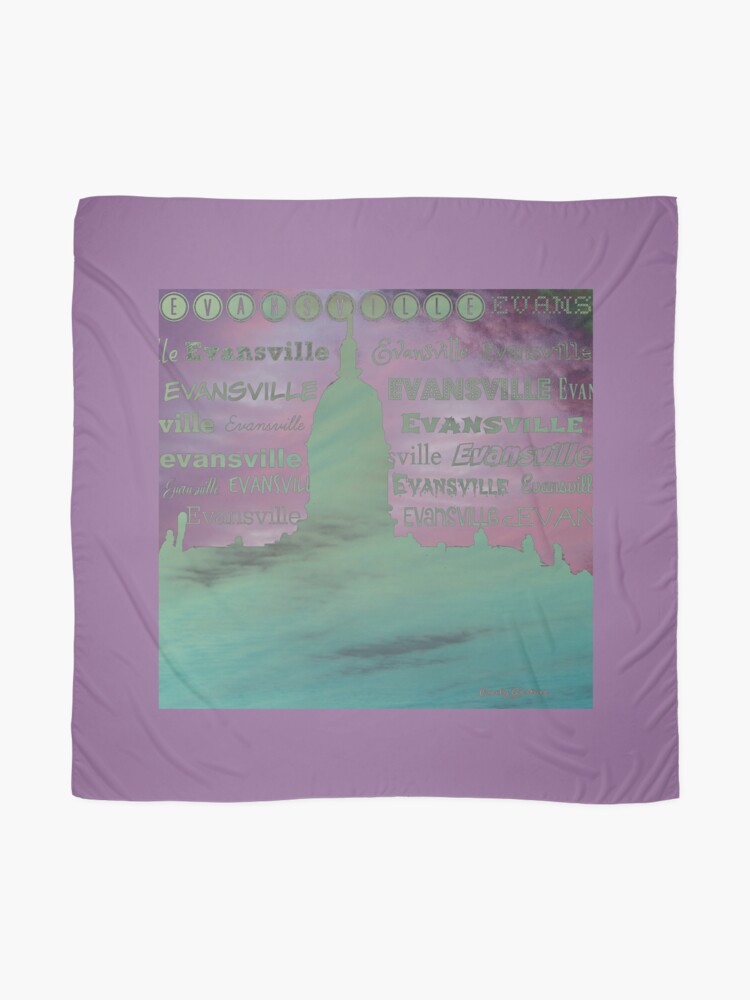 Alternate view of Evansville IN-Downtown Skyline-Old Courthouse Scarf