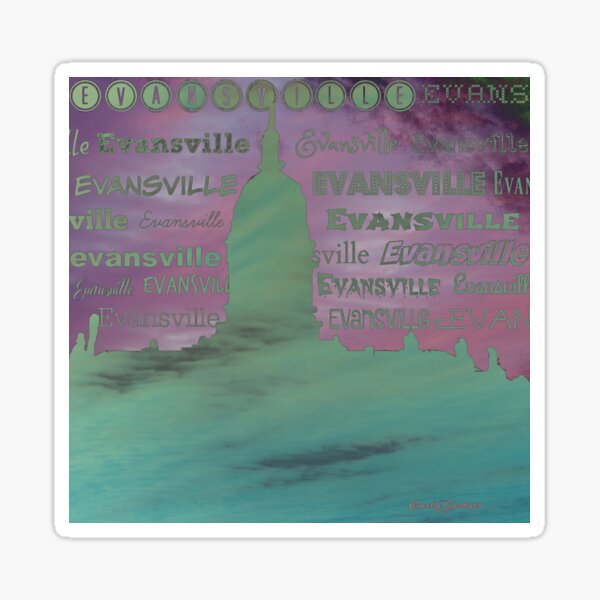 Item preview, Evansville IN-Downtown Skyline-Old Courthouse designed and sold by Emily Gartner.