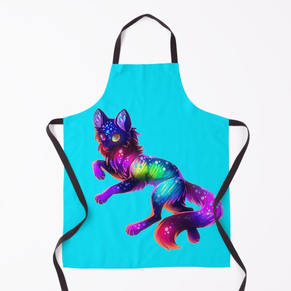 Item preview, Cute Rainbow Neon Wolf (Light Blue) designed and sold by Kadeda.