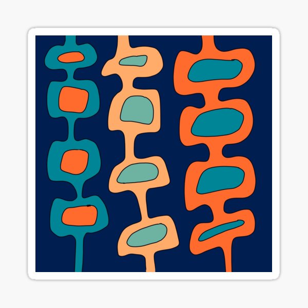 70's Vintage Color Design Art Sticker