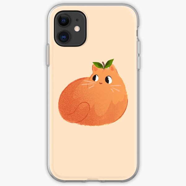 Peach cat iPhone Soft Case