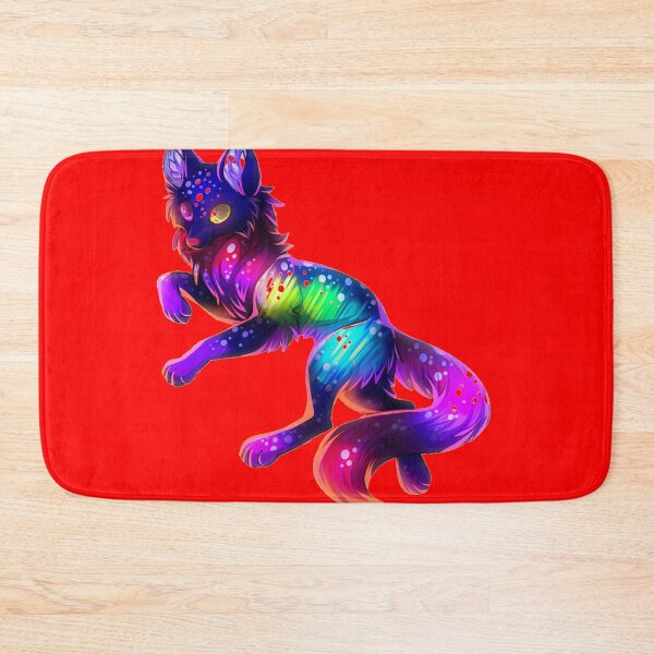Item preview, Cute Rainbow Neon Wolf (Red) designed and sold by Kadeda.