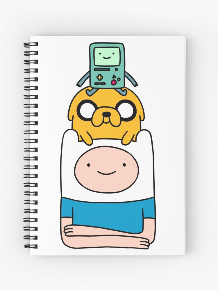 Bmo Finn And Jake Bmo Adventure Time Characters Spiral Notebook By Newarts Redbubble