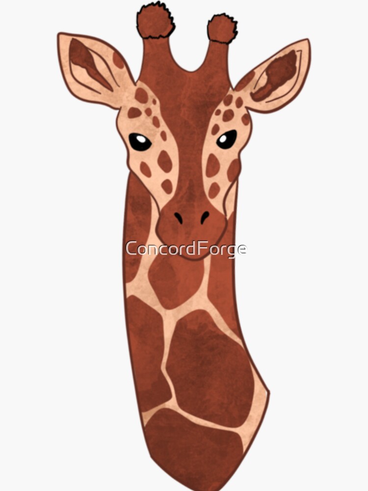 Giraffe Sticker Sticker For Sale By Concordforge Redbubble 1167