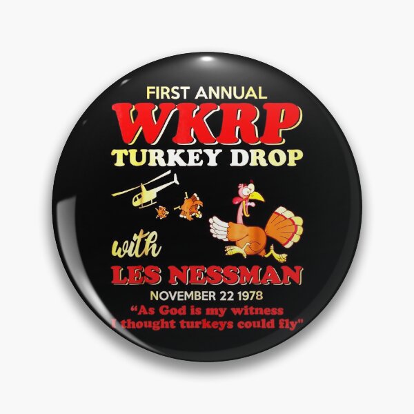 Item preview, First-annual-WKRP-Turkey-Drop- with-Les-Nessman-T-Shirt-Thanksgiving Quote Tee Gift For Men and Womens, Halloween day, Thanksgiving, Christmas day designed and sold by RhondaTees.