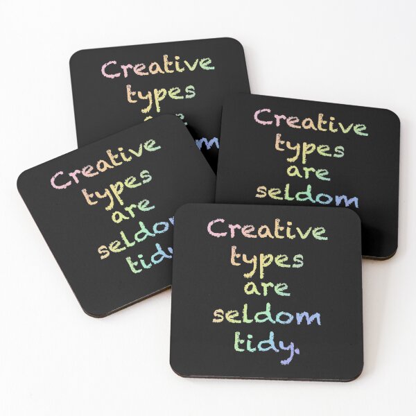 Item preview, Rainbow "Creative Types are Seldom Tidy" designed and sold by Whoopsidoodle.