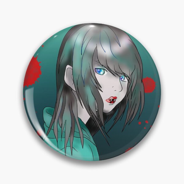 Item preview, Anime teenage vampire in green designed and sold by CuisineCat.