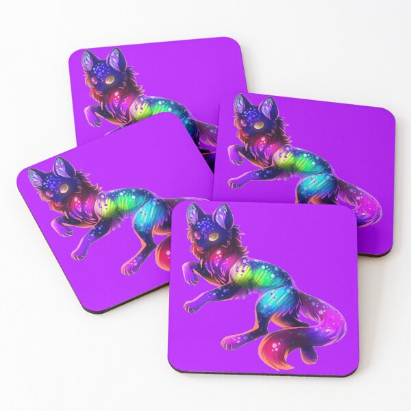 Item preview, Cute Rainbow Neon Wolf (Purple) designed and sold by Kadeda.