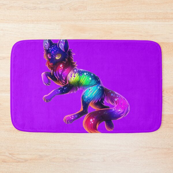 Item preview, Cute Rainbow Neon Wolf (Purple) designed and sold by Kadeda.