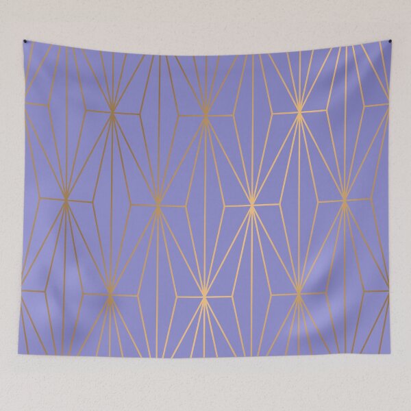 Item preview, Dark Pastel Purple Gold Geometric Pattern designed and sold by Vic Torys ☆.