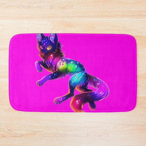 Item preview, Cute Rainbow Neon Wolf (Pink) designed and sold by Kadeda.