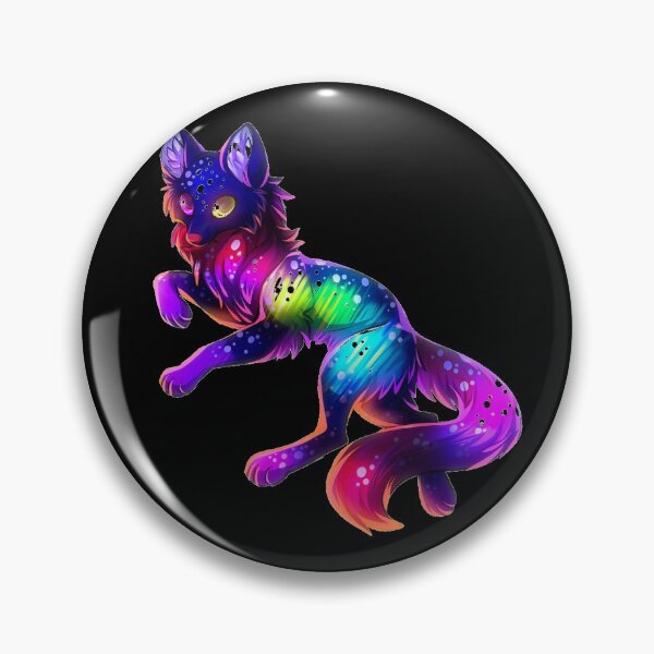 Item preview, Cute Rainbow Neon Wolf (Black) designed and sold by Kadeda.