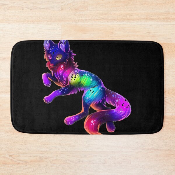 Item preview, Cute Rainbow Neon Wolf (Black) designed and sold by Kadeda.