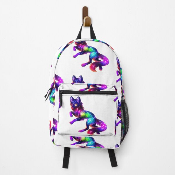Item preview, Cute Rainbow Neon Wolf (White) designed and sold by Kadeda.