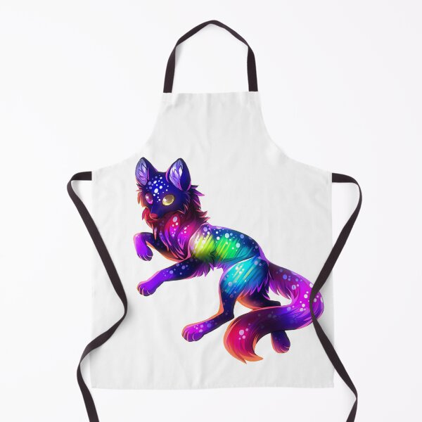 Item preview, Cute Rainbow Neon Wolf (White) designed and sold by Kadeda.