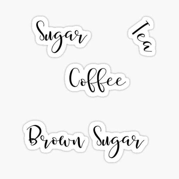 Item preview, Pack of Kitchen Tea Coffee Sugar Labels  designed and sold by diverseidentity.