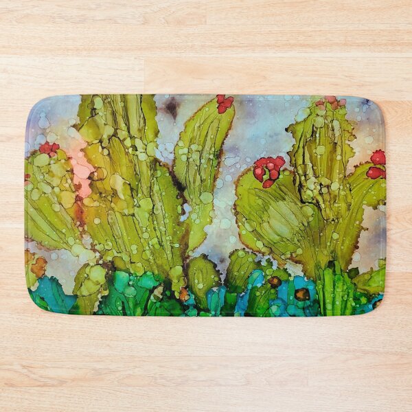Item preview, Flowering Saguaro Alcohol Ink designed and sold by Artfully Abstracted.