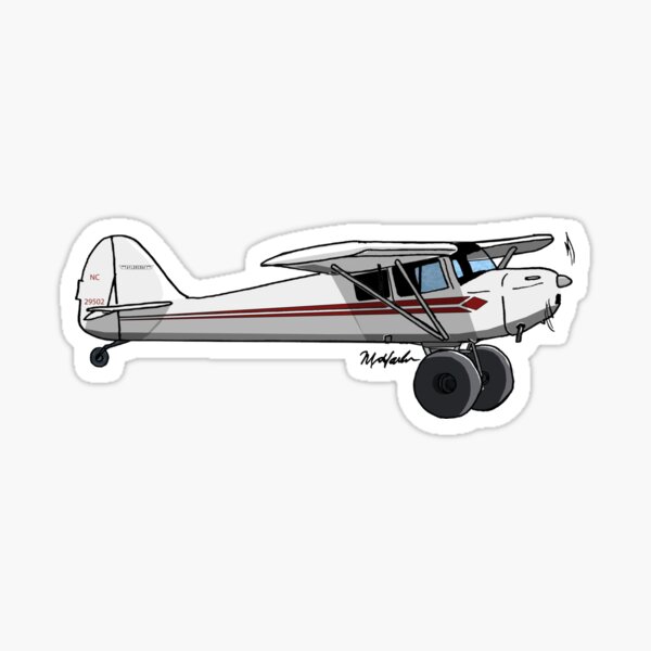 Taylorcraft Red and White Sticker