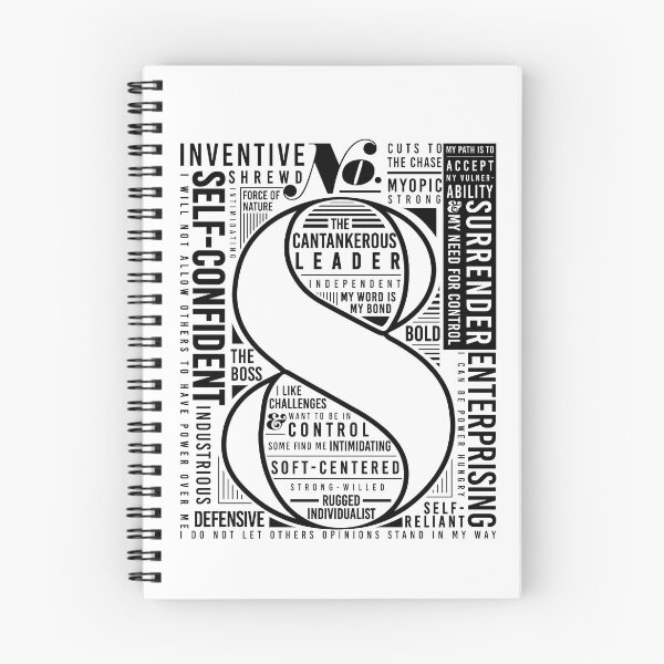 Item preview, Enneagram 8 personality traits graphic designed and sold by Bless-Up-Store.