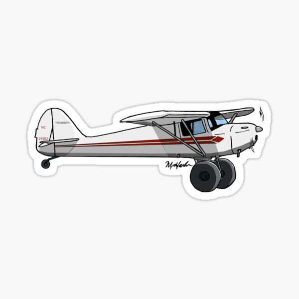 Taylorcraft Orange and White Sticker