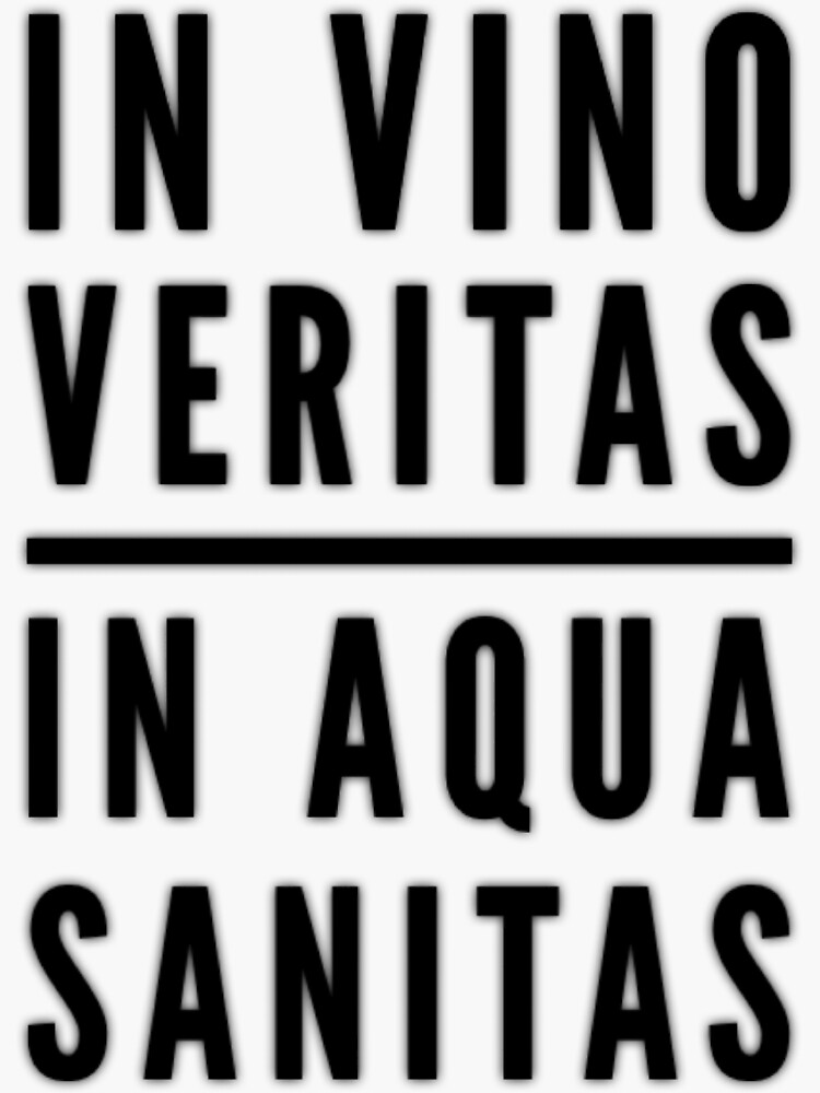 “In vino veritas” Sticker for Sale by mgoksu | Redbubble