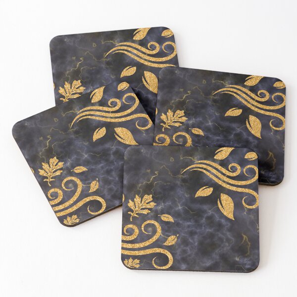 Item preview, Marbled Smoke look with Gold Glitter effect Face Mask, Laptop Sticker, Mug designed and sold by WOW TeesAndThings.