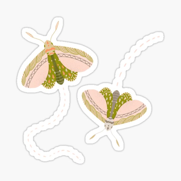 Mated Moths Sticker