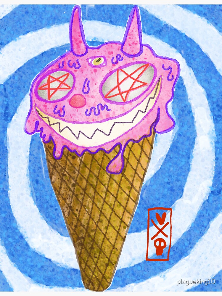 Evil Ice Cream Sticker For Sale By Plagueking10 Redbubble