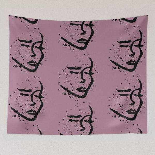 Item preview, Watercolor Female Face on Mauve designed and sold by emmestanec.