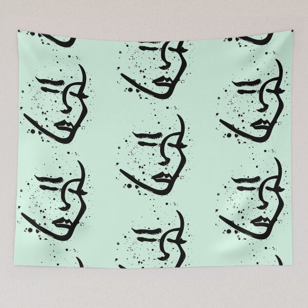 Item preview, Watercolor Female Face on Mint designed and sold by emmestanec.