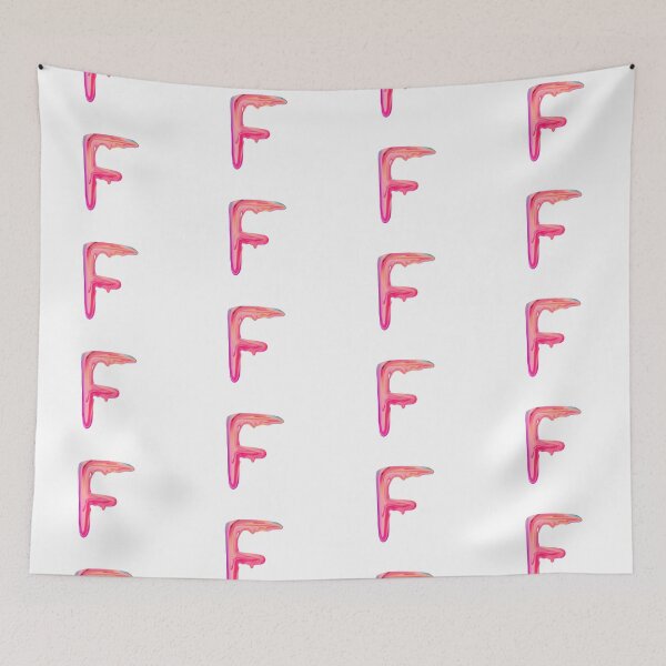 Item preview, Letter F Pink Dripping Paint  designed and sold by Krafty  Arts Studio.