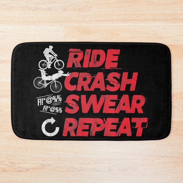 Item preview, Ride Crash Swear Repeat Funny MTB Mountain Bike Cycling designed and sold by RussellRoss.