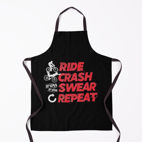 Item preview, Ride Crash Swear Repeat Funny MTB Mountain Bike Cycling designed and sold by RussellRoss.