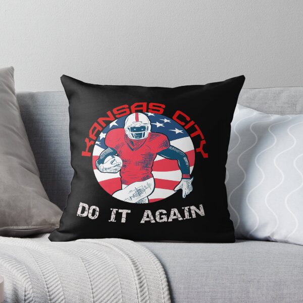 Kansas City Do It Again Football T-Shirt Throw Pillow