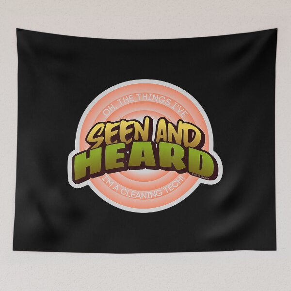 Item preview, Seen and Heard, Vintage, Retro, Funny Housekeeping Humor designed and sold by HolmesMillie1.