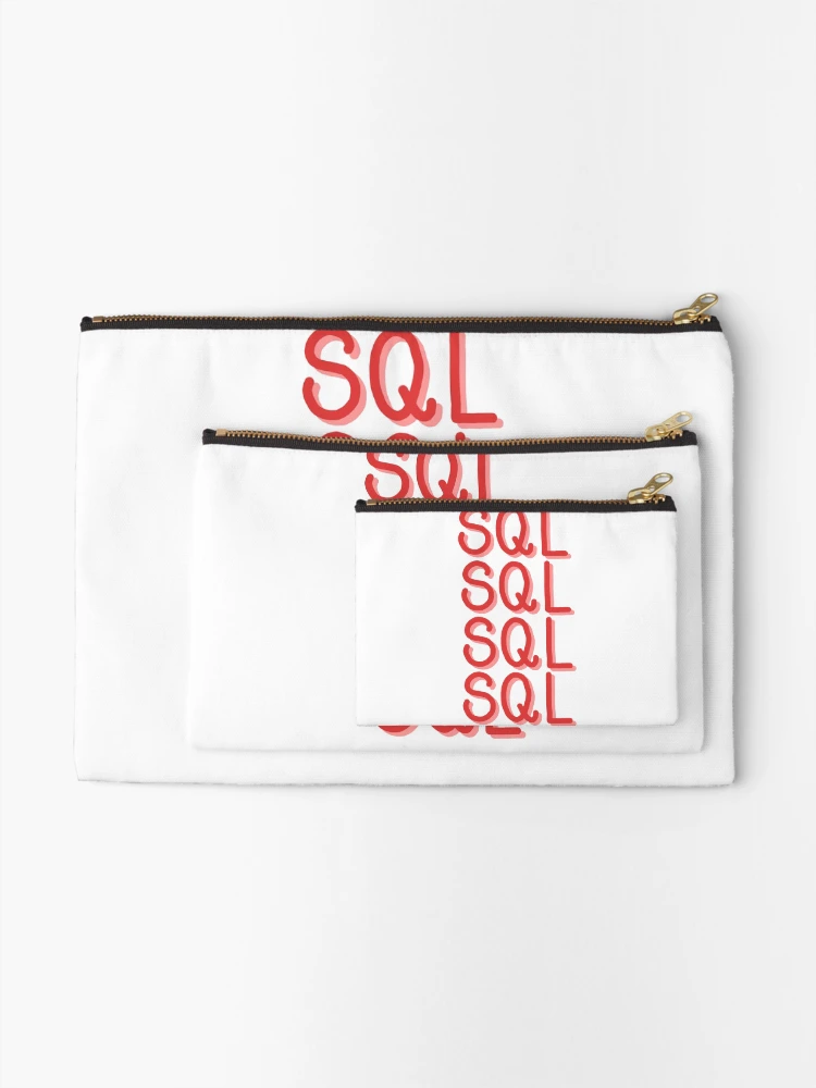 Thumbnail 2 of 4, Zipper Pouch, SQL, SQL, SQL designed and sold by ienjoydogs.